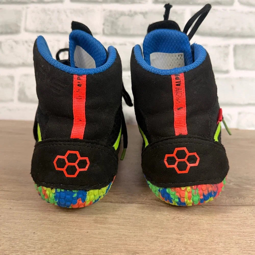 Rudis Alpha Wrestling Shoes Neon Multi Black Mens 10